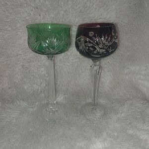 Antique lead crystal glasses
